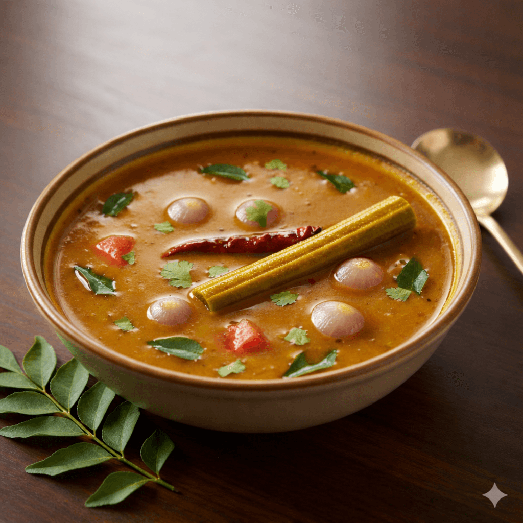 Sambar in a traditional bowl